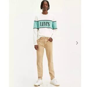 Levi’s 512 Men’s Slim Taper Fit Denim Jeans Cream/Khaki/Beige Size 30x32 Preppy